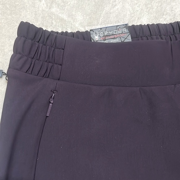 sz XL NWT Spyder Women's Black Active Sport Pants - Picture 4 of 7